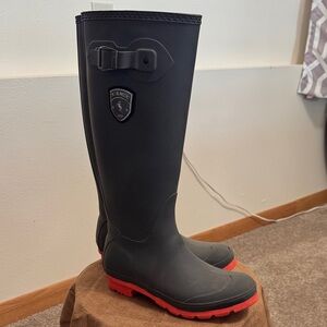 Kamik Black Boots with Red Soles